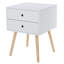 Omarion Premium 2 Drawer Bedside Table - Stylish Two-Tone Nightstand Cabinet-90294252