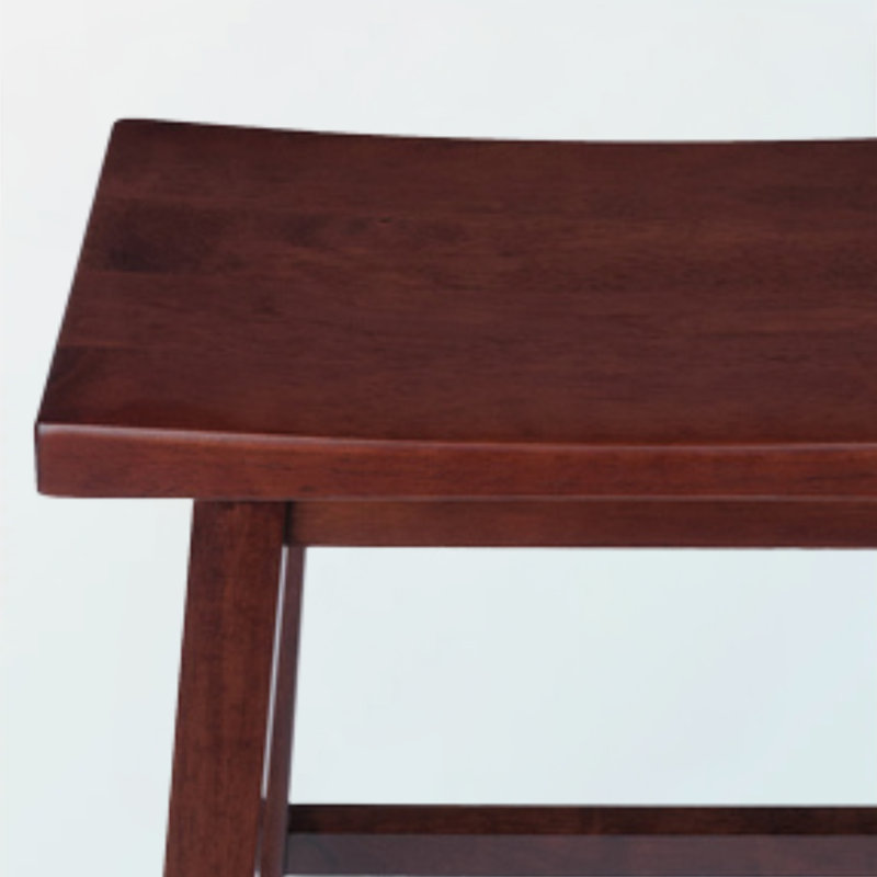 Ilianne High Table with Saddle Seat Counter Stools, Walnut, 5