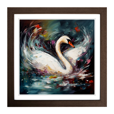 Swan Expressionism No.1 - Framed Print