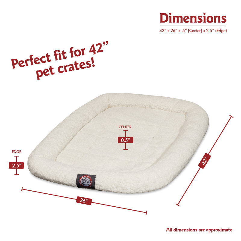 Pet Bed, Sherpa, Large (26" W x 42" D x 2" H)
