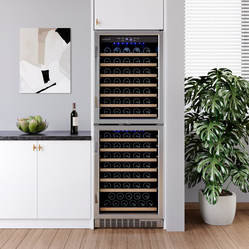 EdgeStar CWR1553DD 23.44'' 142 Bottle Dual Zone Freestanding Wine Refrigerator