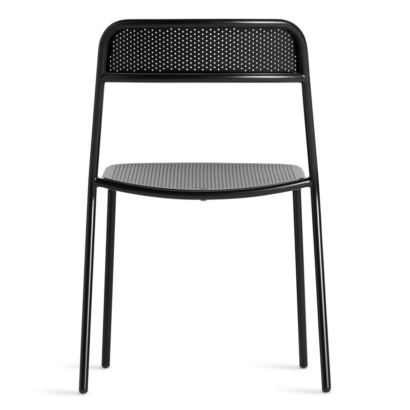 Trim Outdoor Dining Side Chair, Black