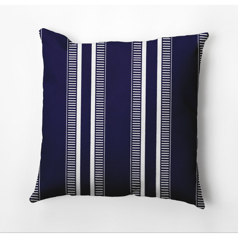 Upscale Getaway Outdoor Throw Pillow, Navy Blue, 20" H x 20" W x 3" D