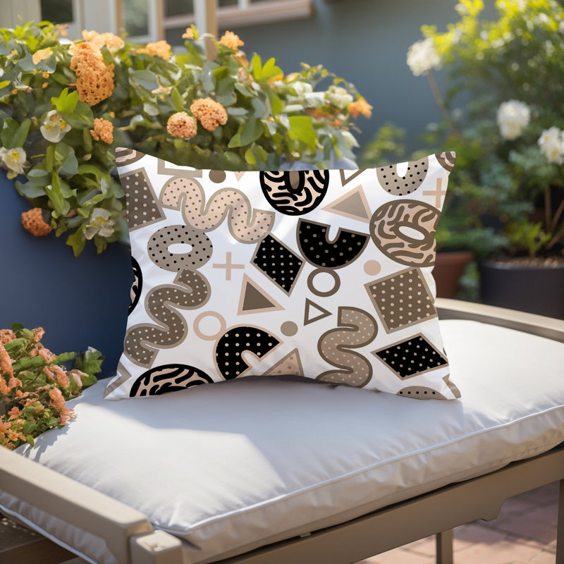 Coussin lombaire intérieur / extérieur Trixel, Rectangle H 18 po x l 25 po