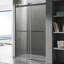 Porte de douche coulissante sans cadre Kahn Series 45 à 48 po x 76 po, noir mat, avec verre trempé transparent-52233372