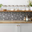 Self Adhesive Vinyl Splashback Tiles Sticker Peel Stick set 9 pieces 30x30 cm Cartoon food motif