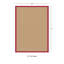 Tapis berbère beige fait à la main avec bordure rouge en coton fabriqué à la main Nannette-803636408