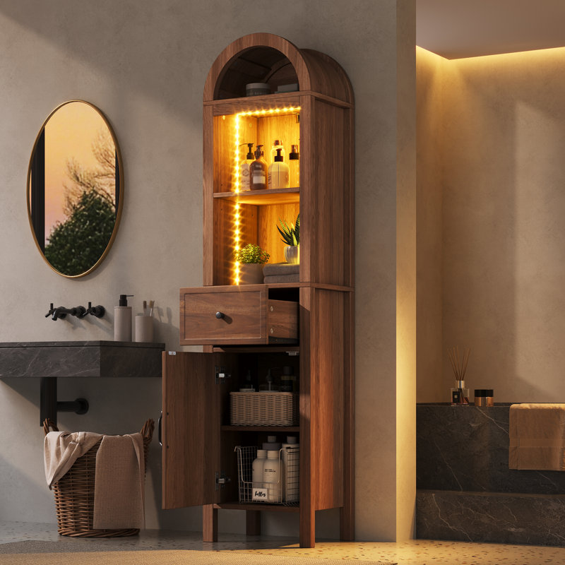 Bathroom Storage, Walnut