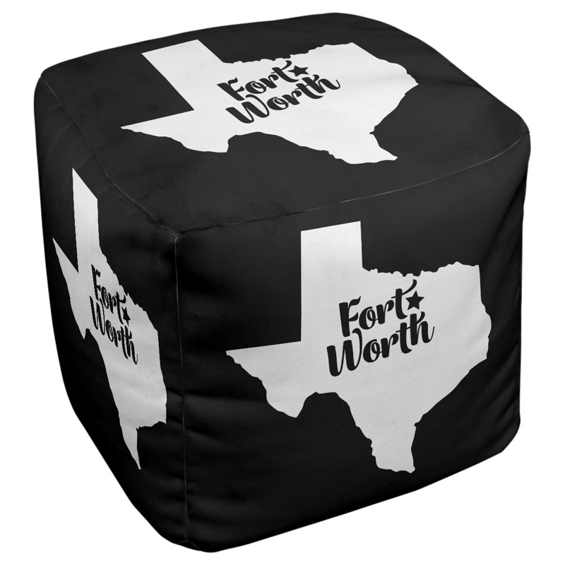 Repose-pieds cube fort à partir du texas, Noir