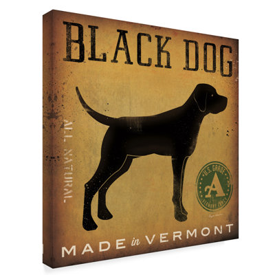 «Black Dog at Show v2» par Ryan Fowler - reproduction d'art graphique sur toile