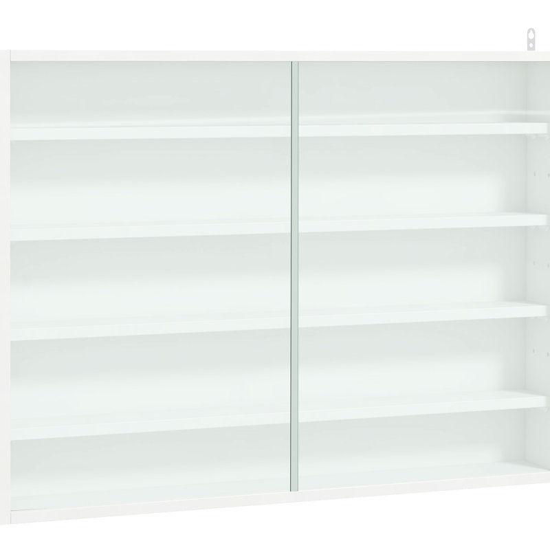 Vitrine blanche avec 2 portes et tablettes réglables - idéale pour mettre en valeur des figurines miniatures