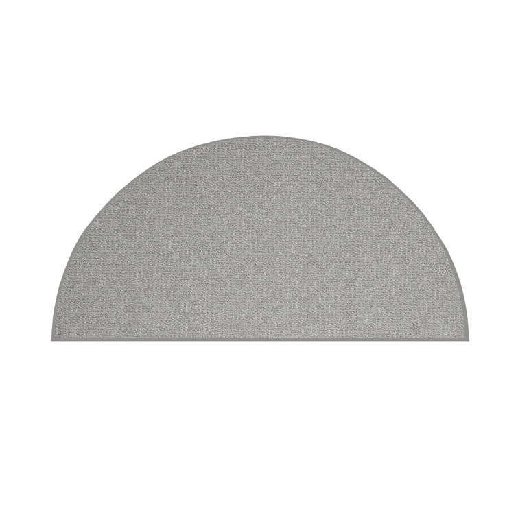 Zapheira Solid Color Machine Woven Polyester Area Rug in Gray