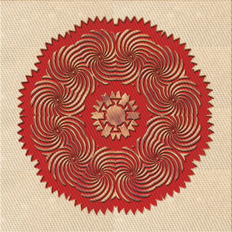 Moroccan Indoor Rug, Square 5'