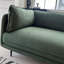 Coussin en velours côtelé vert-109076541
