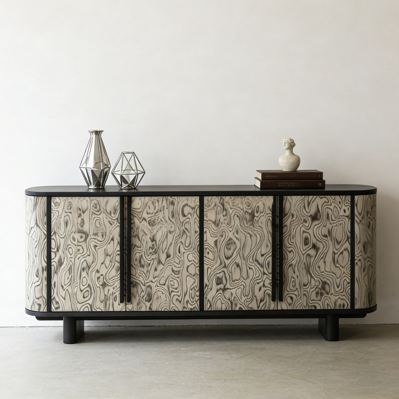 Console moderne et multifonctionnelle, H 33,46 po x l 70,87 po x P 15,75 po