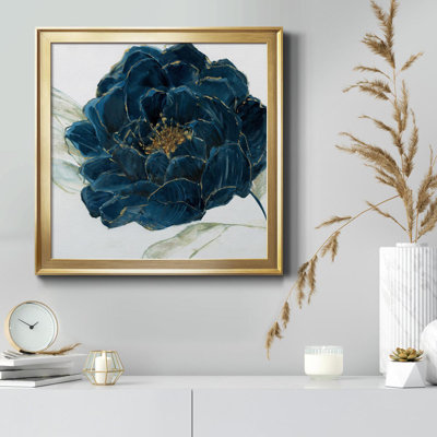 Velours fleuri - peinture sur toile encadrée