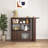 Modern Bar Cabinet With Rotating Top And Ribbed Glass Doors