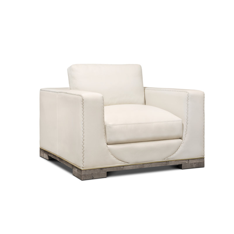 Cassidy Leather Chair And A Half, Daffodil (Cartier), Espresso