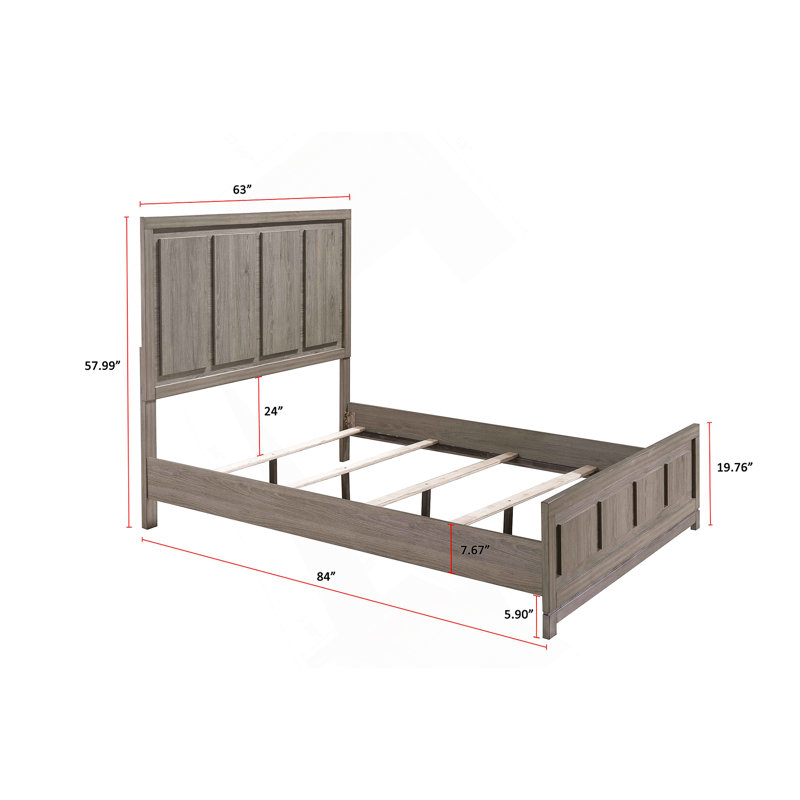 Lit à panneau contemporain 1pc avec un design minimaliste élégant pour une chambre à coucher tranquille et élégante
