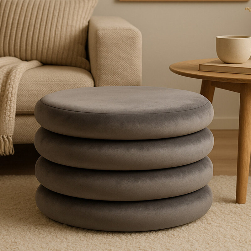 Manufactured Wood Accent Stool, Grey
