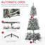 7.5' Pencil Snow Flocked Artificial Christmas Tree in , 7.5'