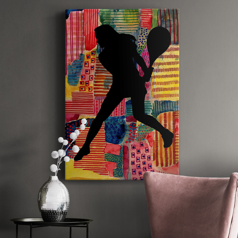 Patchwork Athlète IV, reproduction sur toile tendue, H 12 po x l 8 po x P 1,5 po