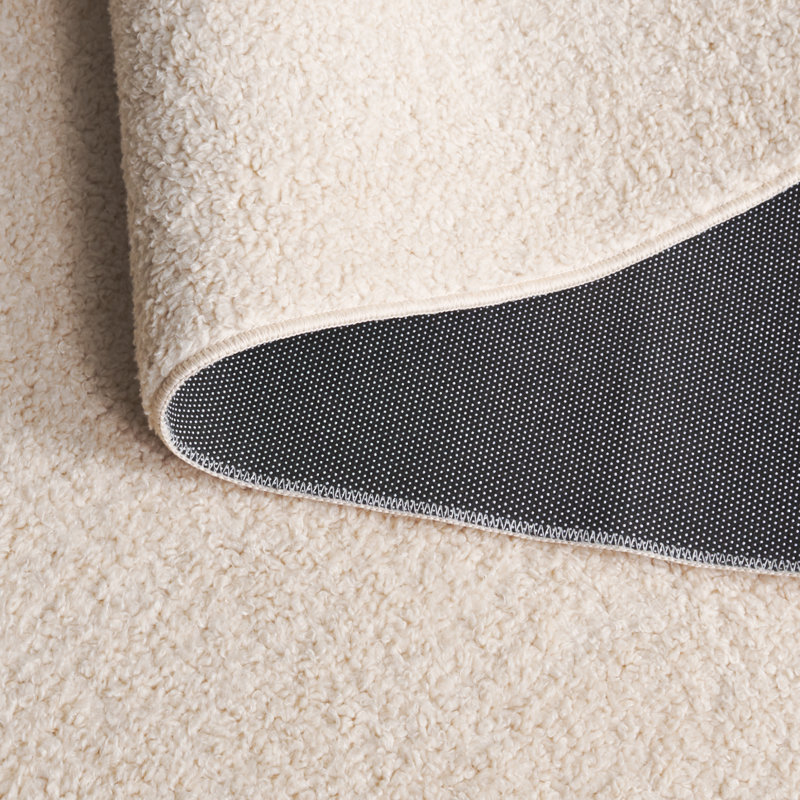 Boucle 100 Performance Machine Washable Solid Colour Rug, Rectangle 5' x 7'