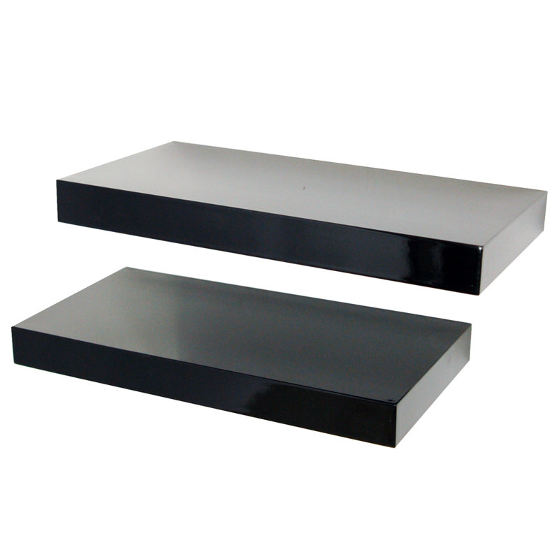 Floating Shelf, 4 cm H x 70 cm W x 20 cm D, Black
