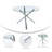 Modern 43" Round Dining Table ,Glass Kitchen Dining Room Table With Metal Cross Legs