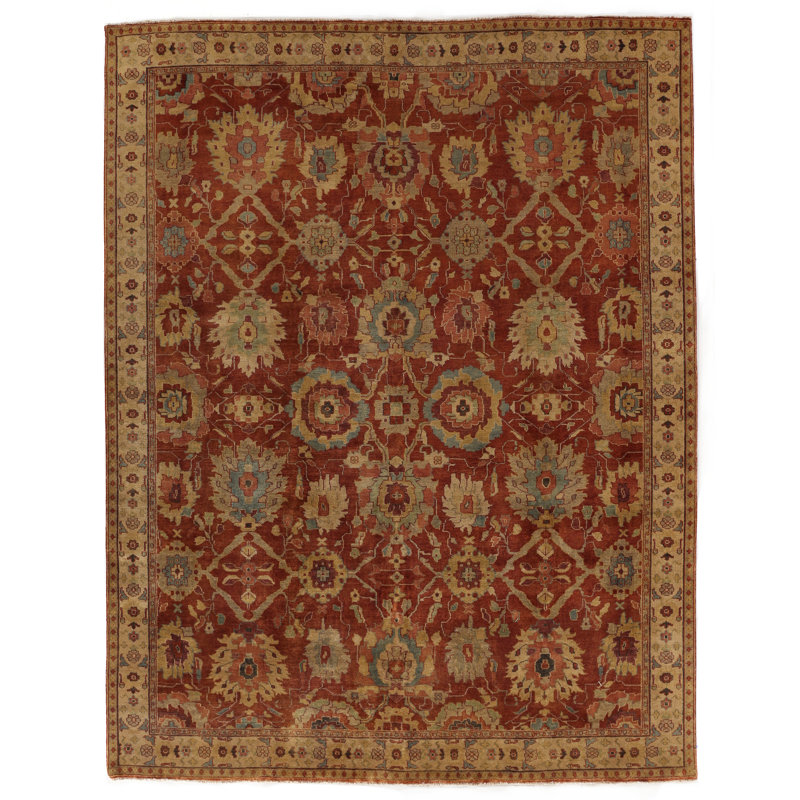 Antique Weave Oushak Wool Oriental Area Rug, Rectangle 9' x 12'