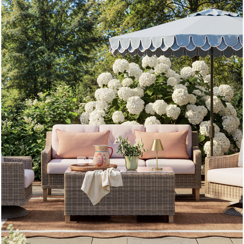 Kells 4 Piece Rattan Sofa Seating Group with Cushions