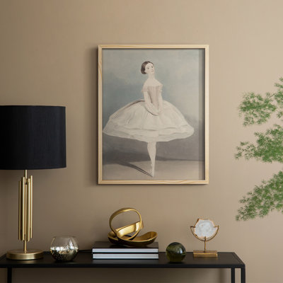 «Vintage Portrait Print XXV III», reproduction encadrée - bois massif