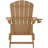 Folding Adirondack Chair, SGS Tested, Wooden Textured with Cup Holder, Heavy All-Weather HDPE Comfortable Set Poolside Backyard Lawn-124432768