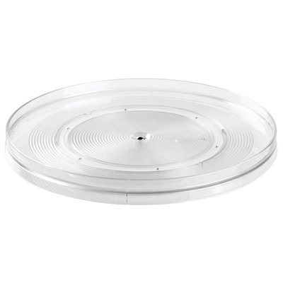 iDesign Recycled Plastic Lazy Susan Turntable Organizer, Pantry, Bathroom, General Storage and More, The Linus Collection - Clear