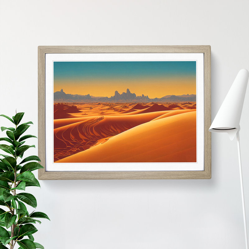 Angelical Desert - Framed Print, Oak, 46cm H x 64cm W x 2cm D
