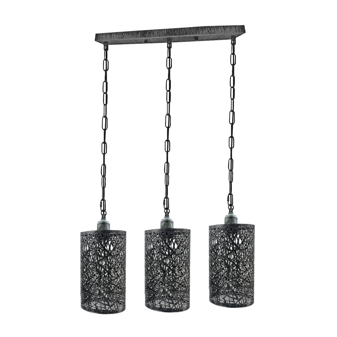 3-Light Kitchen Island Drum Pendant