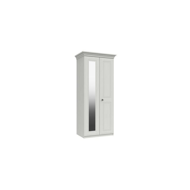 Warminster 2 Door Manufactured Wood Wardrobe, White