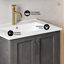 Meuble-lavabo noir mat 24 po Avallon
