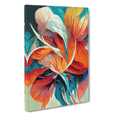 Abstract Floral Art No.2 - Wrapped Canvas