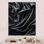 Silk Fractal Noir Curves II - impression d'art mural en métal fractal