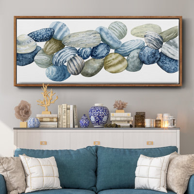Found Pebbles III- Framed Canvas