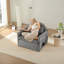 Fauteuil d'appoint surdimensionné en chenille de style moderne avec méridienne simple pour salon, chambre à coucher