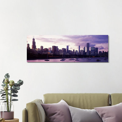 Buildings At The Waterfront, Lake Michigan, Chicago, Illinois, USA #3 - Wrapped Canvas Panoramic Print