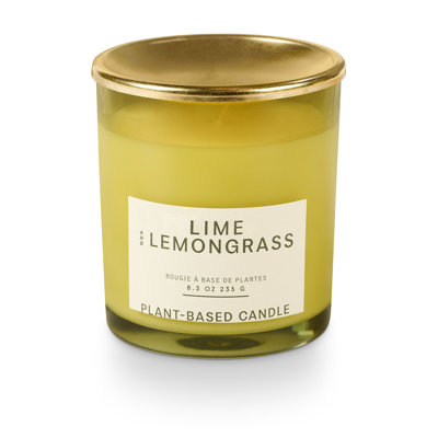Bougie ILLUME Verde, couvercle lime et citronnelle