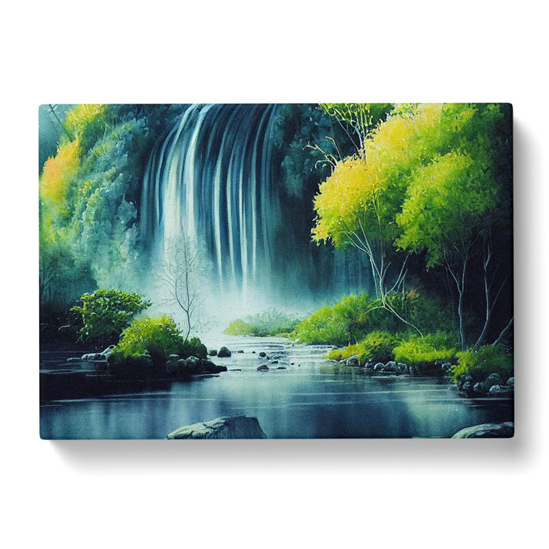 Lush Waterfall Vol.5 - Wrapped Canvas, 50cm H x 76cm W x 3cm D