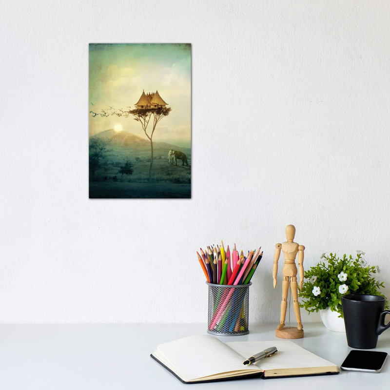 «Sunset» par Catrin Welz-Stein, Toile tendue, H 12 po x l 8 po x P 0,75 po