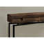 Console avec tiroir pour la chambre à coucher - stratifié brun, cadre en métal noir, stratifié pour hall d'entrée