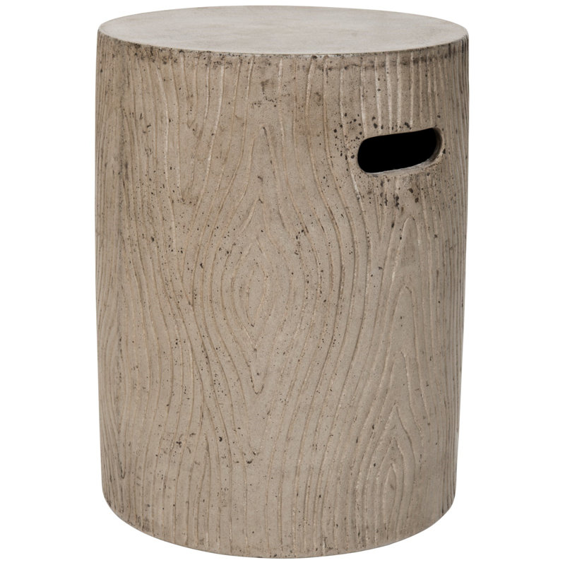 McBrine Concrete Top End Table, Dark Gray