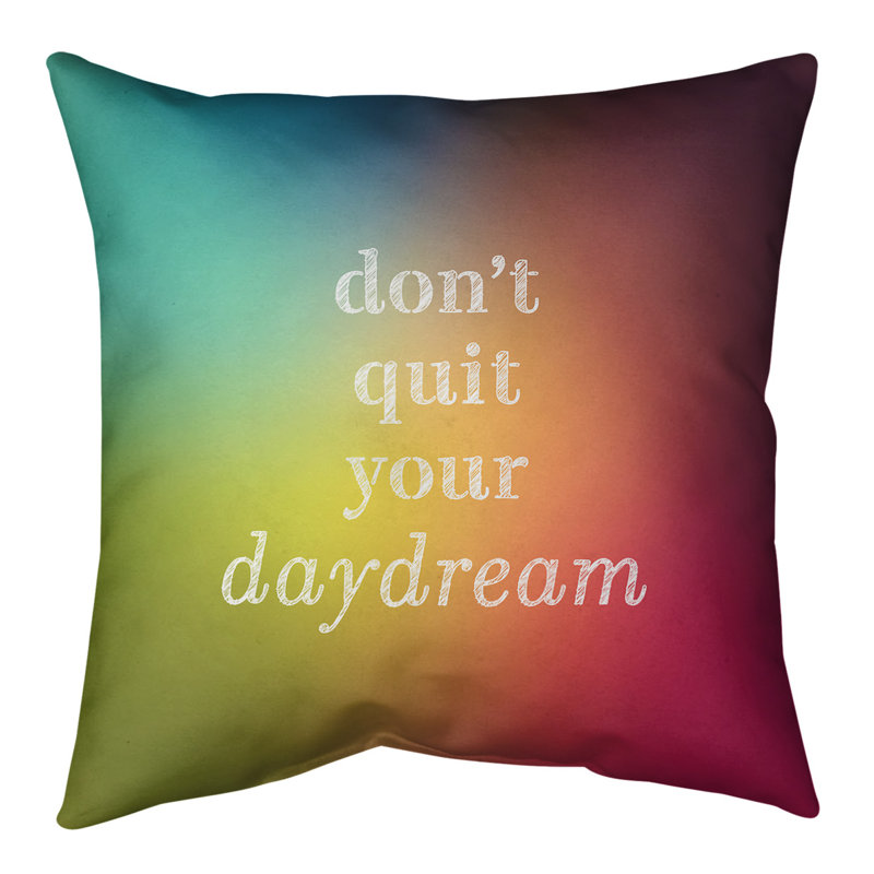 Floor Pillow, 28" x 28", Yellow/Pink/Blue