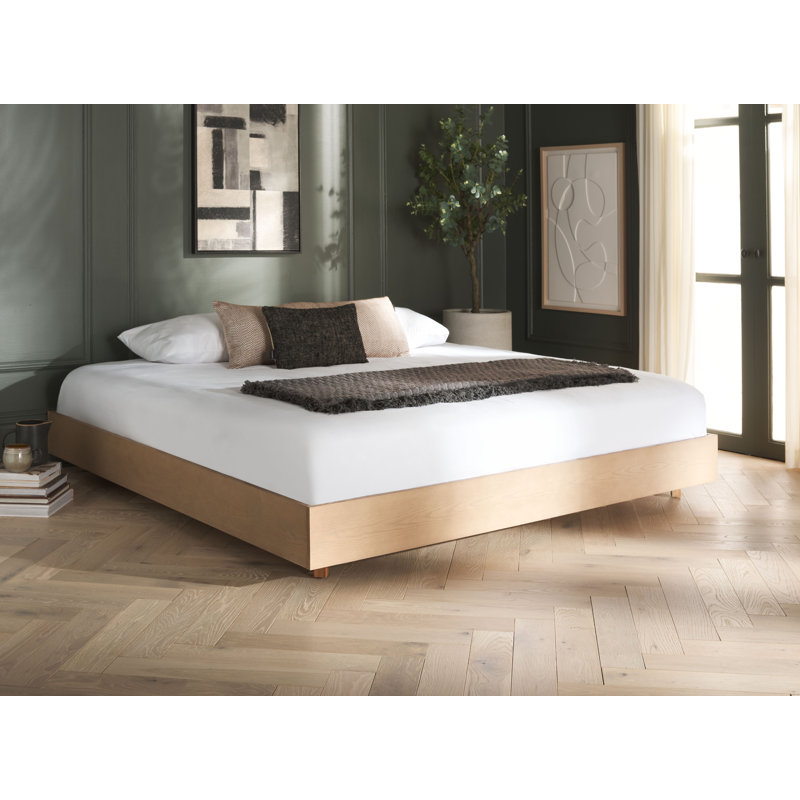 Bernadina Wood Bed Frame, King, Natural